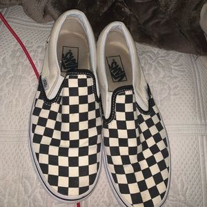 Checkered Slip On Vans